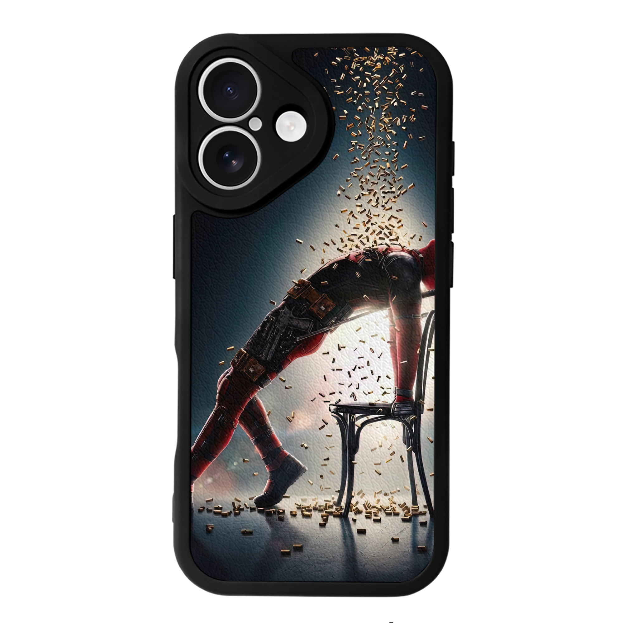 （画像用） Deadpool デッドプール 【iPhone 16シリーズ対応】シリコンスマホケース（レザー調） 材質：シリコン